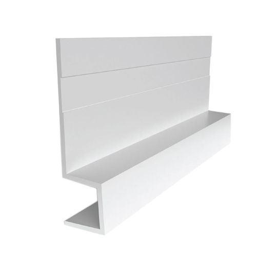 3/8" x 5/16" x 8' XtremeTrim® Aluminum Starter Strip Soffit Transition Trim Profile