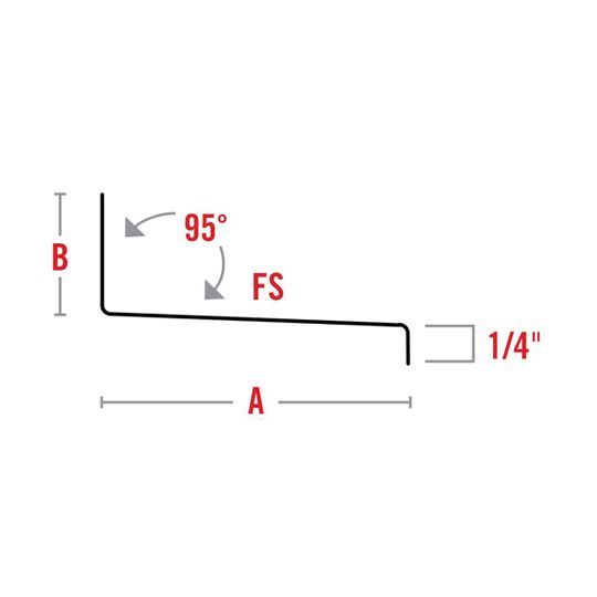 .012" x 3" x 10' Galvanized Window Cap with 1-1/4" Header