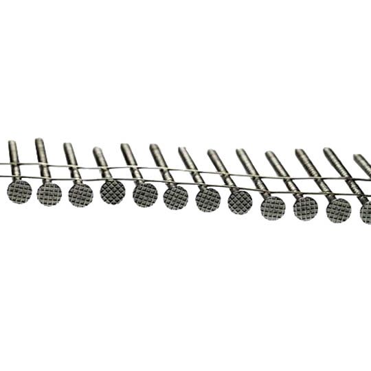 13 Gauge 2-1/2" (8d) Type 304 Stainless Steel Ring Shank 15° Wire Coil Siding Nails - Box of 3,600