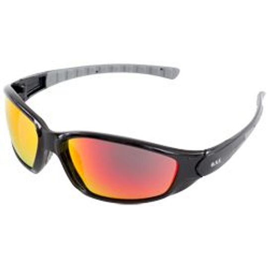 Ammo Sport Black Gloss Red Mirror Safety Glasses