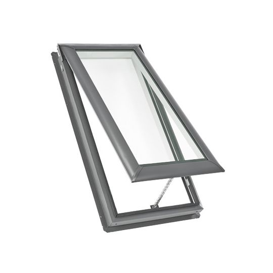 Manual "Fresh Air" Deck-Mounted Skylight with Aluminum Cladding, Laminated Low-E3 Glass & White Light Filtering Blind