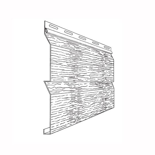 Double 5" Dutchlap Steel Siding - Woodgrain