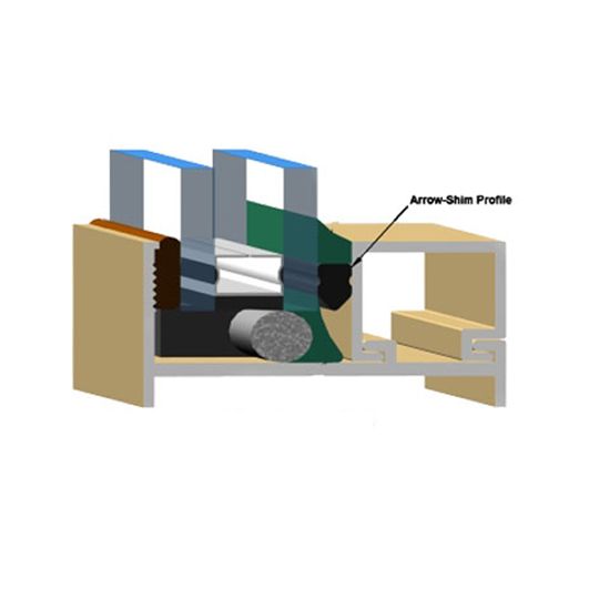 TR-336E 1/4" Arrow-Shim Extrusions