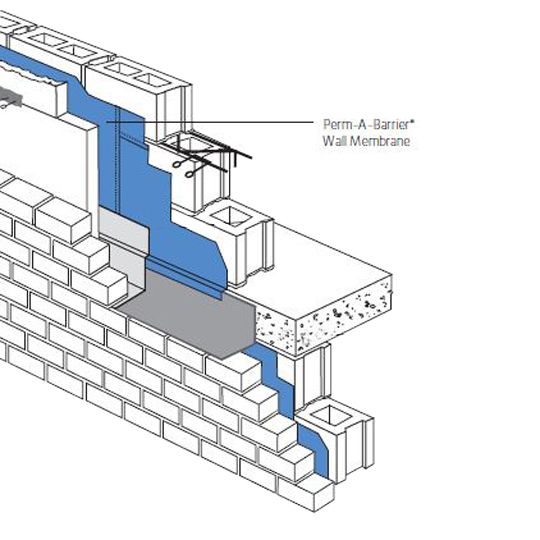 12" x 75' Perm-A-Barrier® High Temperature Wall Membrane without Ripcord