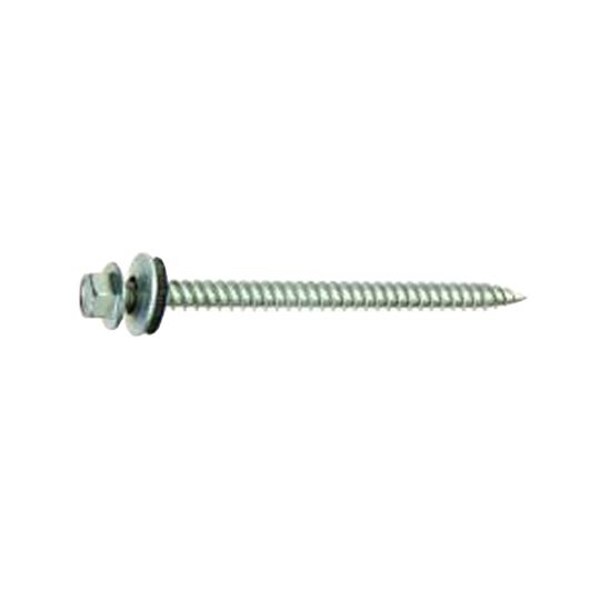 1-1/2" Mechanically Galvanized Hex Washer Head Screws with Neoprene Washer - 1 Lb. Bag
