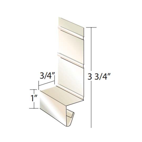 3-3/4" x 10' Galvanized Starter for Foam Backed Vinyl Siding
