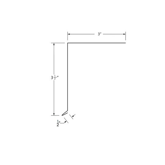 3.5" x 3" 26 Gauge Galvanized Gutter Apron