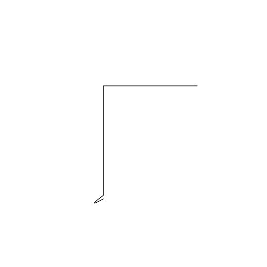 4" x 3.5" G90 Galvanized Steel Gutter Apron