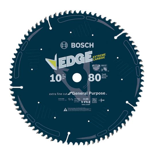 10" 80 Tooth Crosscutting Circular Saw Blade with 5/8" Arbor