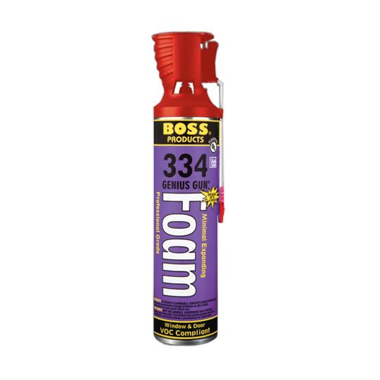 BOSS® 334 Minimal Expanding Gun Foam with Genius Gun - 20 Oz. Can