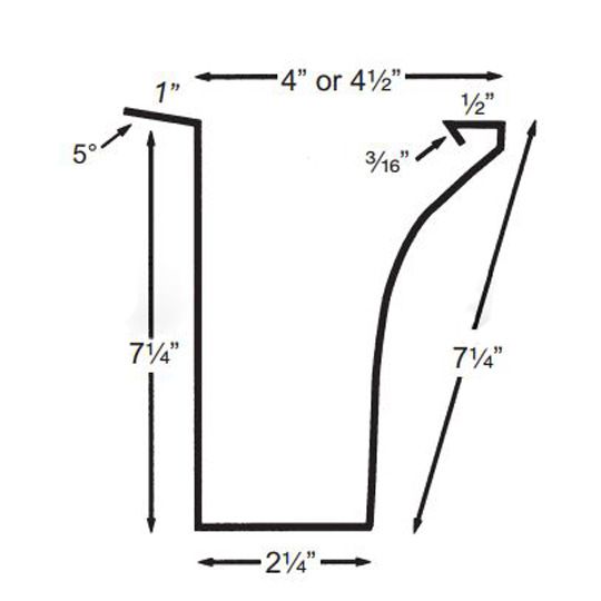 7-1/4" Galvanized Curved Fascia Right End Cap