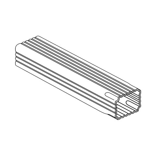 2" x 3" x 10' Classic Aluminum Downspout
