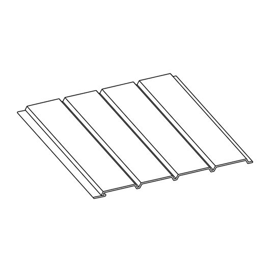 16" x 12' Classic Aluminum Solid Soffit Panel