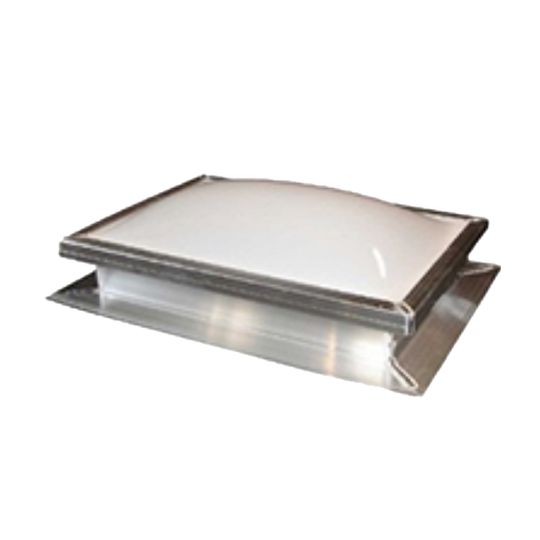 22-1/4" x 22-1/4" x 25-1/4" Mill Finish Self Flashing Double Dome Skylight
