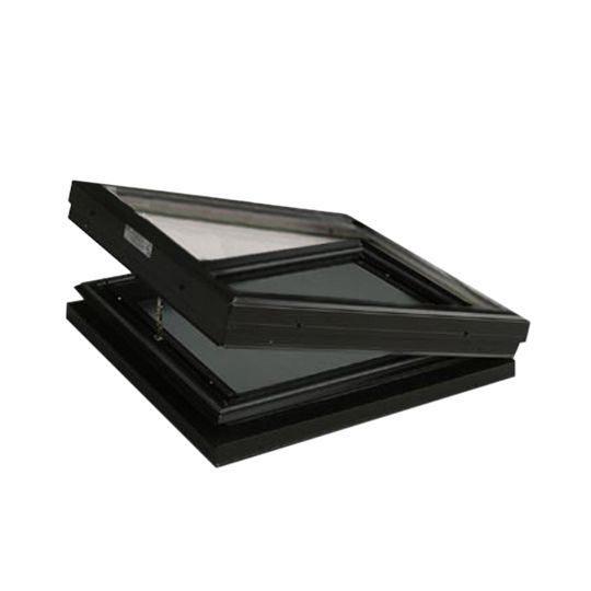 22-1/4" x 46-1/4" x 25-1/4" Mill Finish Curb Mount Double Dome Skylight