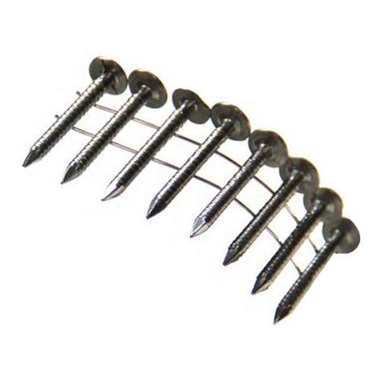 .12" x 1-1/2" Stainless Steel Ring Shank Roofing 15° Coil Nails - Carton of 7,200