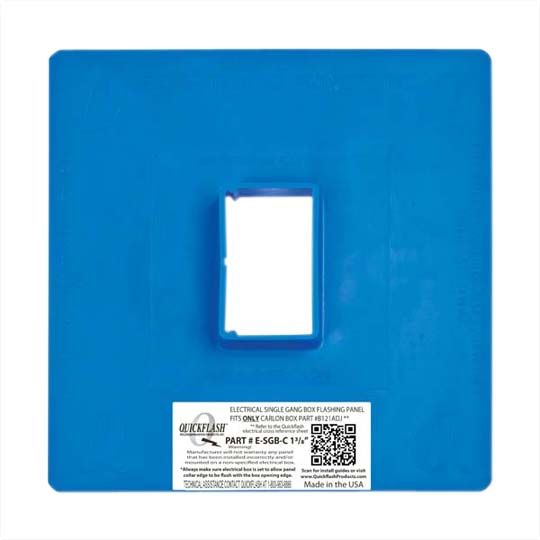 E-SGB-C 1-3/8" Electrical Single Gang Box Flashing Panel
