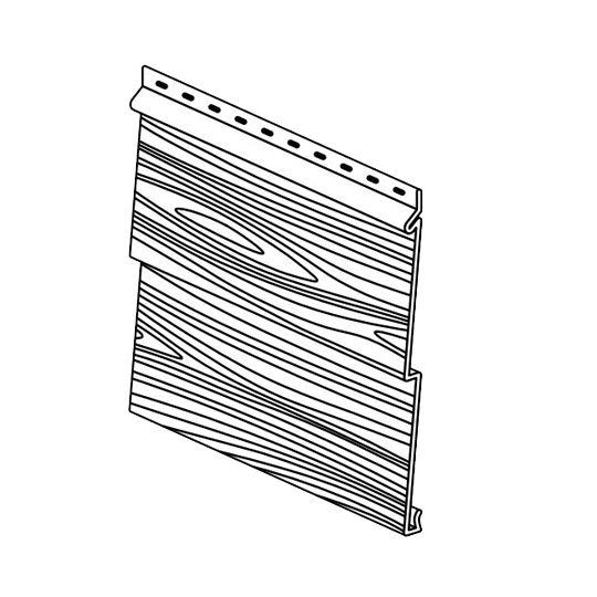 Double 5" Classic Steel Woodgrain Dutchlap Siding Panel