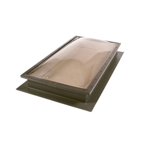 22.5" x 22.5" Hurricane Self Flashing Bronze/Clear Lexan Skylight with Bronze Aluminum Frame