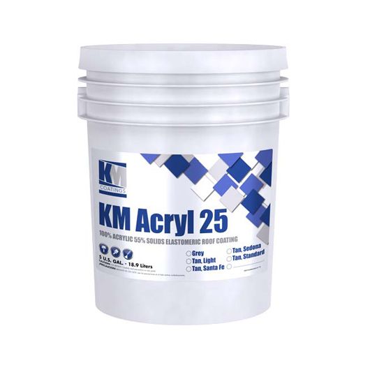 Acryl 25 Water Based Elastomeric Roof Coating - 5 Gallon Pail