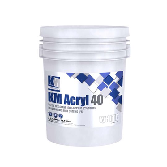 Acryl 40 Bleed-Resistant Elastomeric Roof Coating - 5 Gallon Pail