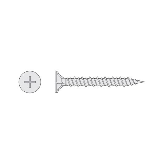 #8 x 1-5/8" Cement Board High-Low Screws - 1 Lb. Box