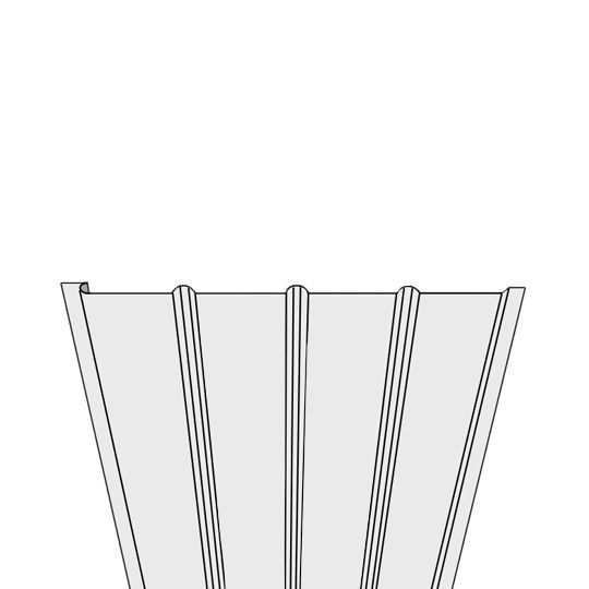 16" x 12' HT Q4 Solid Aluminum Soffit Panel