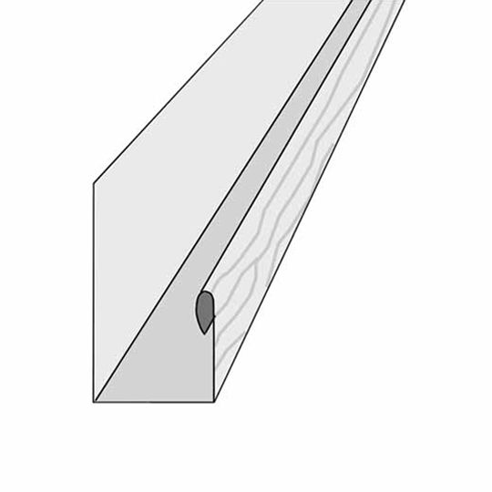 3/4" x 12'6" Striated PVC Coated Steel J-Channel