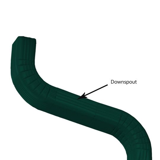 2" x 3" Aluminum Downspout - Enamel Finish