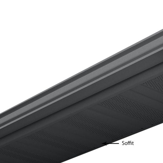 16" x 12' Aluma-Kore® Center Vent Quad Soffit - Enamel Finish