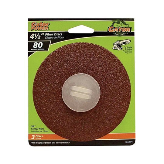 4-1/2" x 7/8" 80-Grit Fiber Sanding Disc