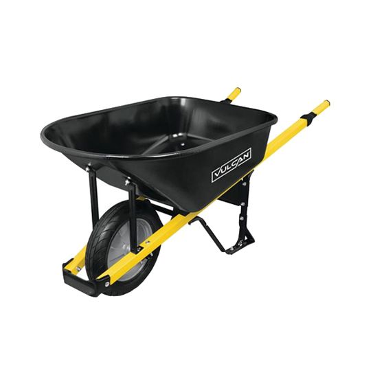 Steel Wheelbarrow with Flat-Free Tire - 6 Cubic Ft.