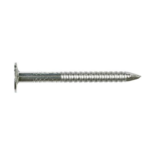 11 Gauge x 1-1/4" Type 304 Stainless Steel 3D Annular Ring Shank Roofing Nail - 5 Lb. Box
