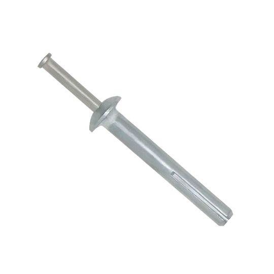 1/4" x 2" Zamac Nailin™ Stainless Steel Mushroom Head Drive Pin Anchors - Box of 100