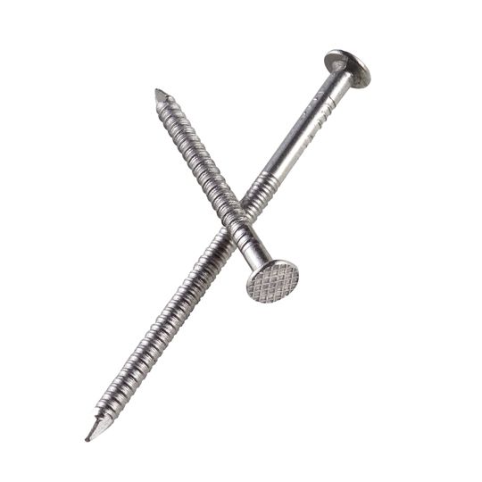2-1/2" Type 316 Stainless Steel 8D Shank/Shingle Nails - 25 Lb. Box