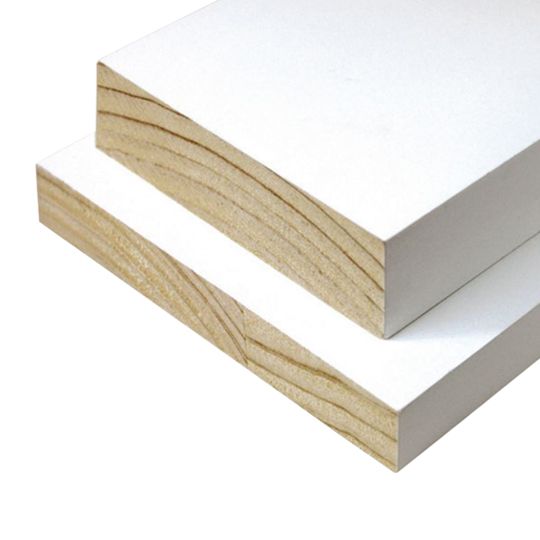 1" x 12" x 16' S4SSE Primed Radiated Pine Trim Board Warranty Protected