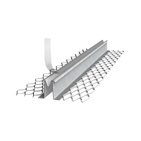 10' #XJ15 Galvanized Double-J Control Joint with 1/2" Ground