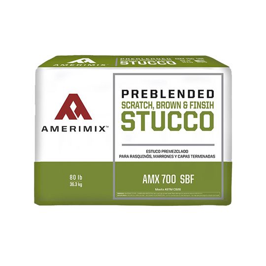 AMX 700 Pre-Blended Scratch Brown & Finish Stucco - Coarse - 80 Lb. Bag