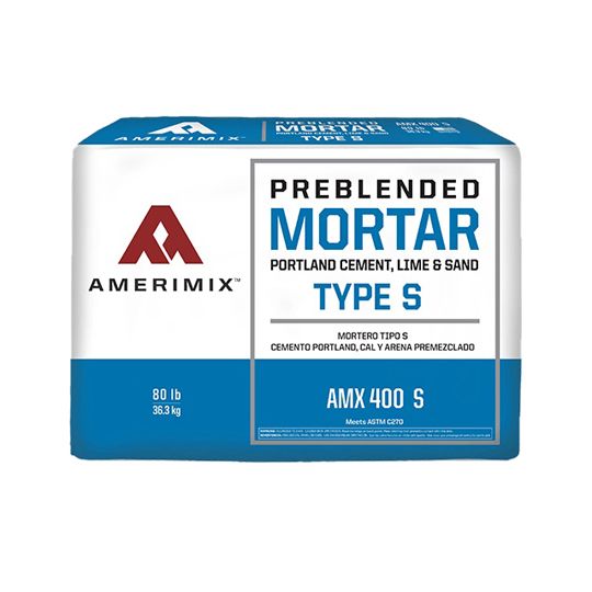 AMX 400 Type S Portland Cement, Lime & Sand Mortar - 80 Lb. Bag