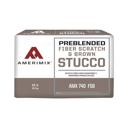AMX 740 FSB Fiber Scratch & Brown Stucco - 80 Lb. Bag