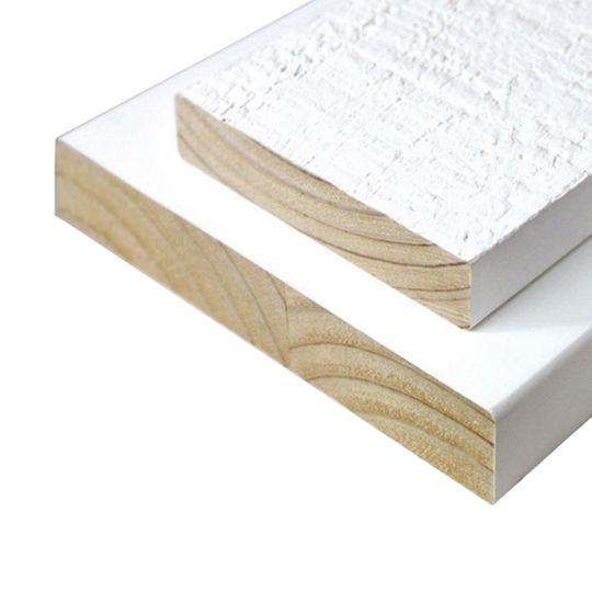 1" x 10" x 20' S1S2E Primed Radiated Pine Trim Board Warranty Protected