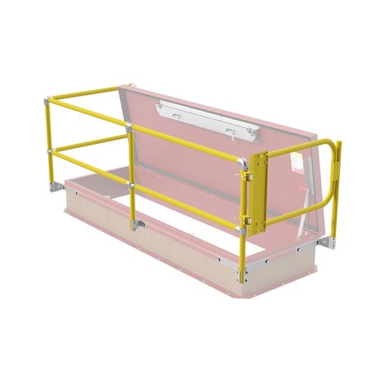 Aluminum Roof Hatch Safety Railing with Side Gate