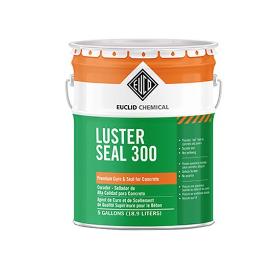 Luster Seal WB 300 Water-Based, Non-Yellowing Cure & Seal for Concrete - 5 Gallon Pail
