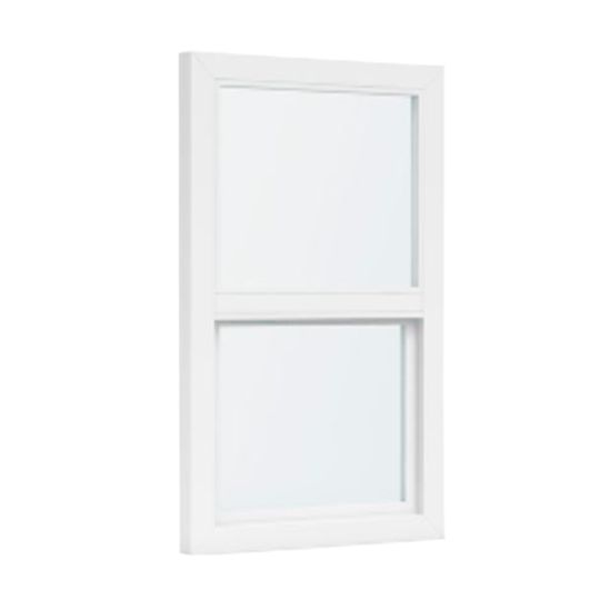 35-1/2" x 35-1/2" 1500 Beveled Single Hung Half Screen with Clear Glass