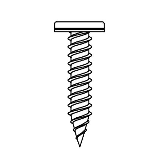 #12 x 1" Galvanized Wood Screws with Nylon Washers - Box of 100