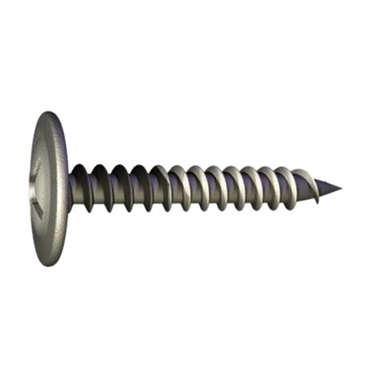 #8 x 1-1/2" Wafer Head Fine Thread Phillips Clear Zinc Screws - Carton of 3,000