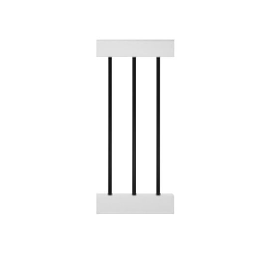 8' Stair PVC Traditional Rail with Black Round Balusters