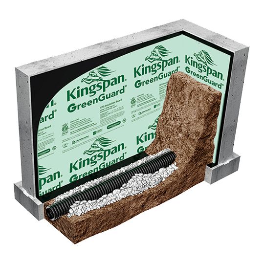 3" x 4' x 8' GreenGuard® Type IV (25 psi) Scored Square Edge XPS Insulation Board