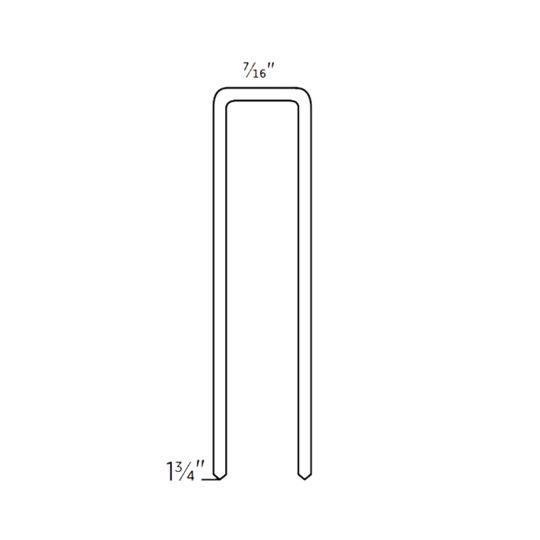 7/16" x 1-3/4" Electro Galvanized Staples