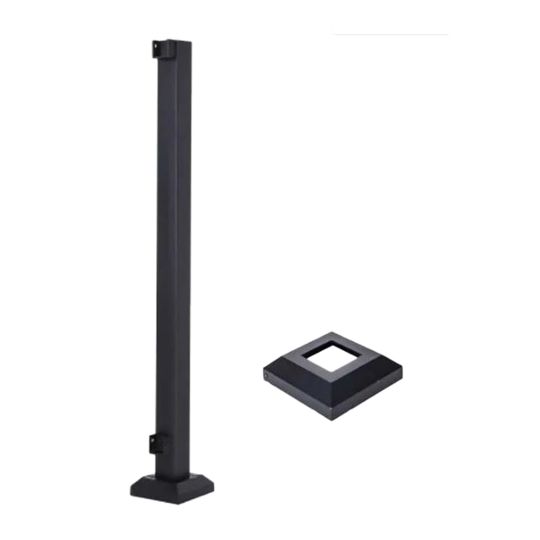 2" x 36" AL13 HOME™ End Post with Pre-Attached Brackets and Base Cover